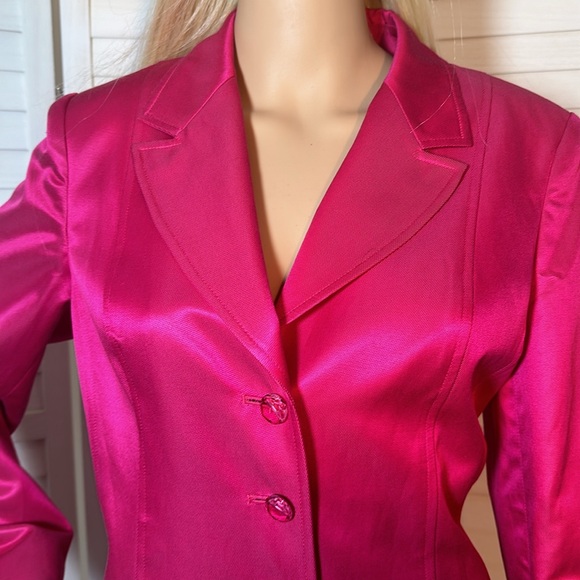 NWOT TALBOTS Womens Petites Silk Pink Notch Collar  Blazer - Picture 3 of 10